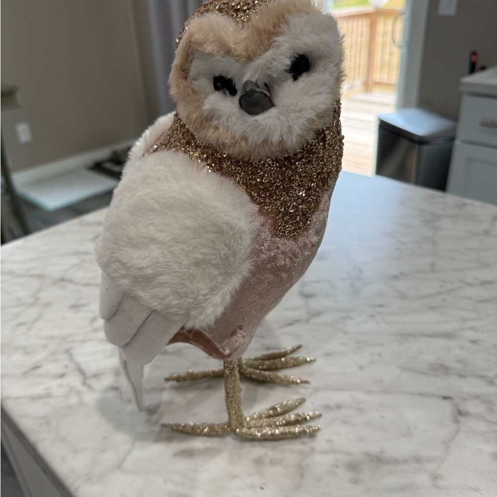 Owl Christmas Decor Ornament
Macy's Plush Owl with Gold and White Details